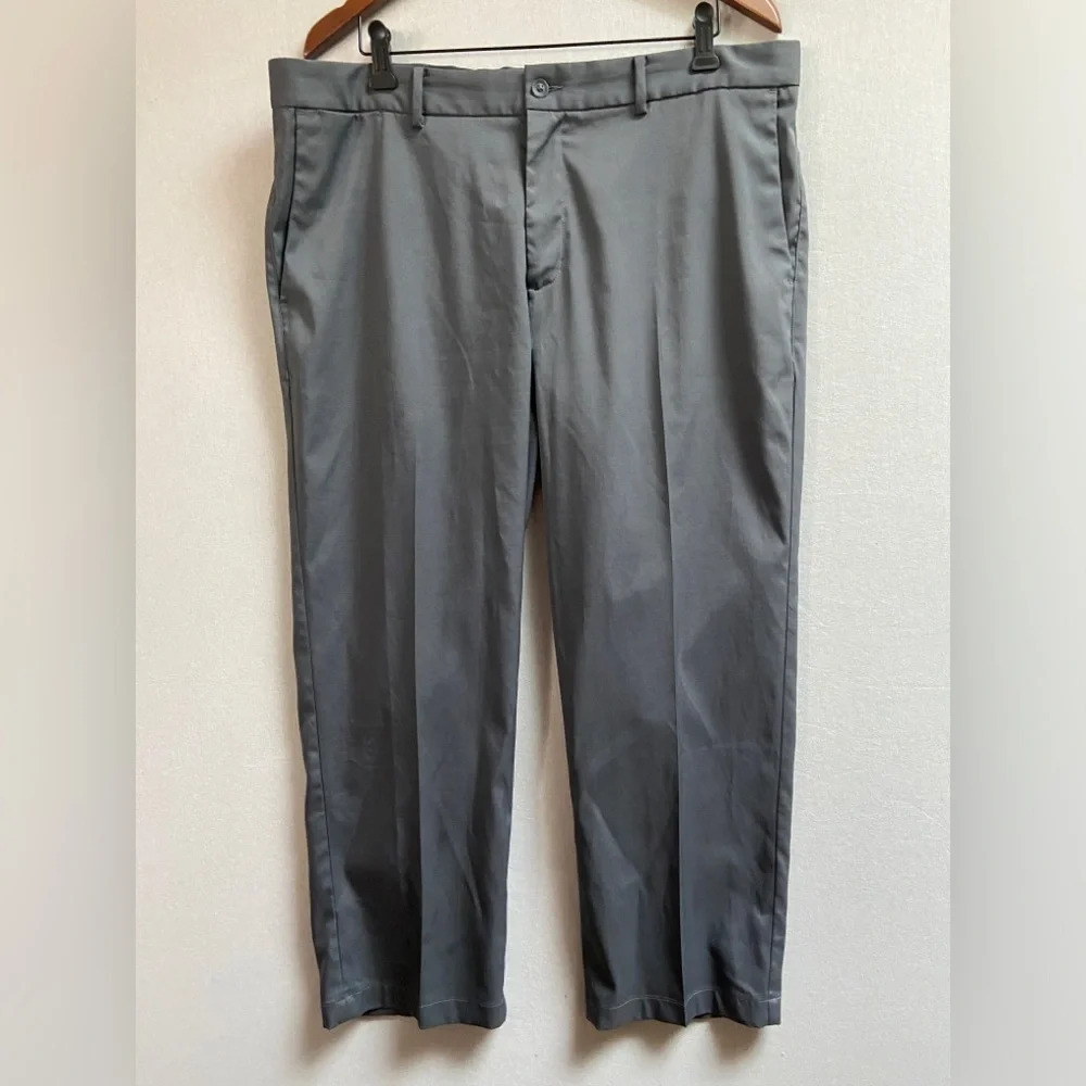 Nike Dri Fit grey golf office trouser pants Sz 36 x 34